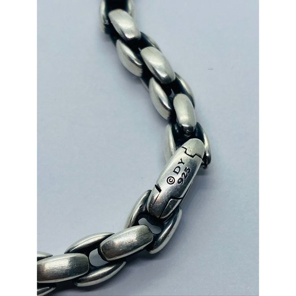David Yurman Sterling Silver 925 ELONGATED BOX CHAIN BRACELET 8.25 - Picture 6 of 10